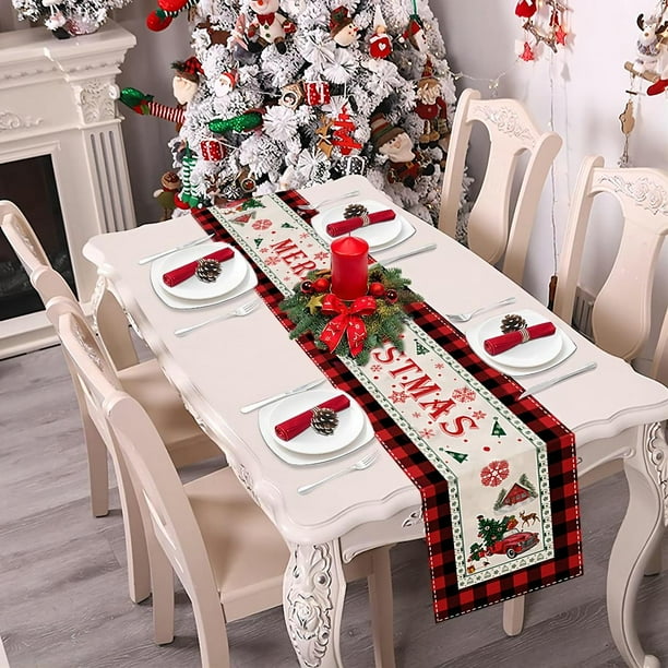 Christmas Table Runner Christmas Table Ornaments Decorations Xmas Table