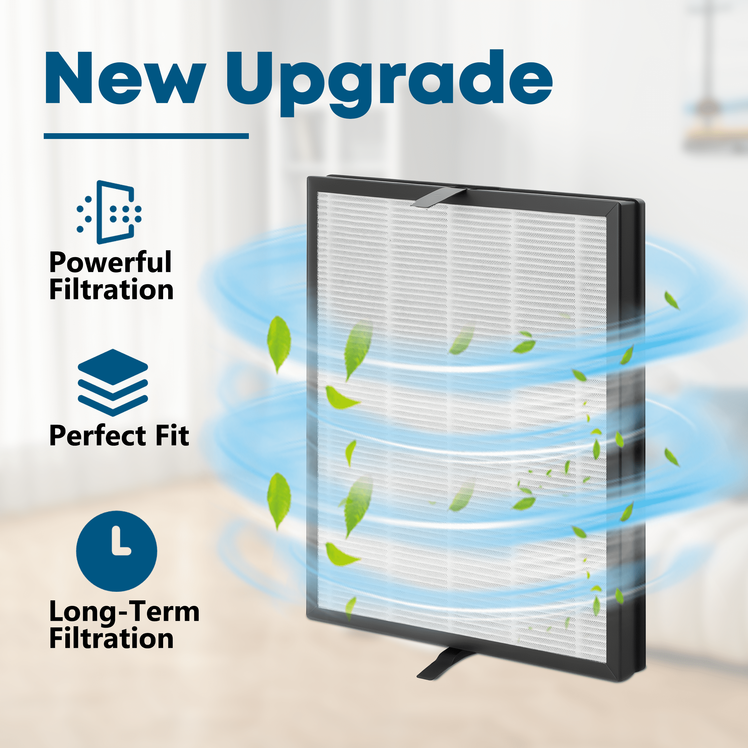 AMIPARTS ZQA-8000A H14 Air Purifiers Filter for Home, True HEPA Filter Replacement Compatible with ZQA8000A Air Purifier