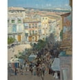 thumbnail image 2 of Childe Hassam 15x18 Black Ornate Wood Framed Double Matted Museum Art Print Titled - View of a Southern French City (1910), 2 of 5