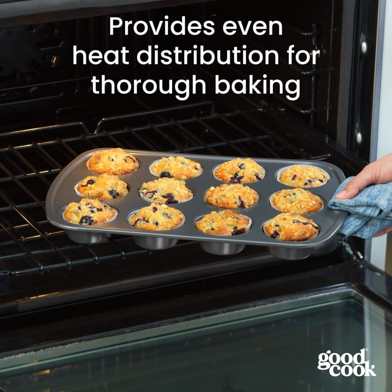 GoodCook Everyday 12-Cup Muffin Pan, Nonstick Steel photo 5