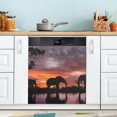 thumbnail image 5 of Coolnut Elephant Dishwasher Magnet Cover, Magnetic Refrigerator Panel Decal Wash Machine Front Door Decorative Cover for Home Kitchen Farmhouse Decor, 23"x 26", 5 of 6