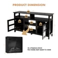 thumbnail image 2 of Gymax 58'' Fireplace TV Stand W/18'' 1500W Electric Fireplace up to 65'' Black, 2 of 10