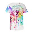thumbnail image 5 of TSADFHJI T-Shirts pour Femmes Coton Imprimé Col Rond Manches Courtes T-Shirt m, 5 of 5