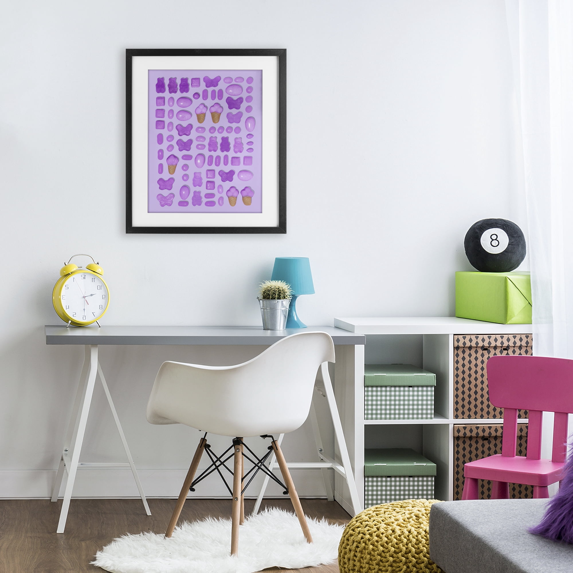 Stupell Industries Lilac Purple Toned Candies Black Framed Print Under Glass, design by LISH Creative