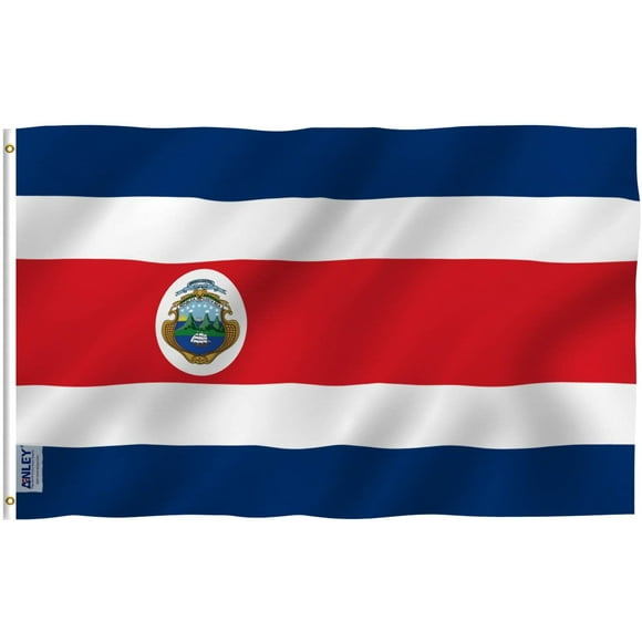 ANLEY Fly Breeze 3x5 Feet Costa Rica Flag - the Republic of Costa Rica Flags Polyester