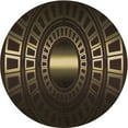 thumbnail image 1 of Ahgly Company Machine Washable Indoor Round Transitional Oak Brown Area Rugs, 8' Round, 1 of 7
