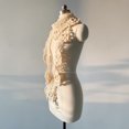 thumbnail image 4 of HJYCHN Women's Fashion Scarves Elegant Hand Floral Scarf Long Knitted Neck Warmer Soft Warm Decorative Scarfs for Women Beige One Size, 4 of 4