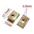 thumbnail image 2 of 4pcs Spring U-Type Metal Clips Rivets Bumper Car Door Panel Screw Fastener, 2 of 3