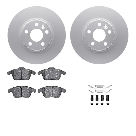 Dynamic Friction Company Front Geospec Brake Rotors with 5000 Advanced Brake Pads includes Hardware 4512-27096