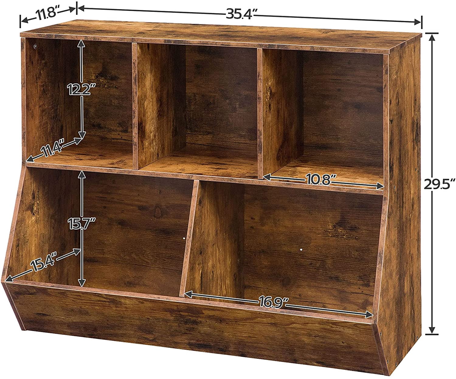 HOOBRO Kids Bookshelf Toy Storage Cabinet Children's Room Playroom Hallway BF32CW01