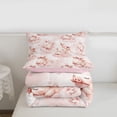 thumbnail image 5 of Erosebridal Cute Pig Animal Queen Comforter Set,Pink Flowers Blossom Bedding Comforter Set For Girls Teens, Reversible 3pcs, 5 of 7
