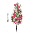 thumbnail image 3 of Outdoor Fake Flowers, Baby's Breath Ground Plug Decor, Artificial Garden Plants, UV Resistant Lawn Ornament, Simulation Flower Stakes for Yard Courtyard Decoration, 3 of 6