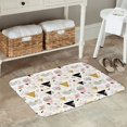thumbnail image 7 of Rateoe Geometric Triangle Pattern Flannel Door Mat Indoor Outdoor Entrance, Waterproof All-Weather Doormat,Fade Resistant, Low Profile Entryway Mat 16x24in, 7 of 7