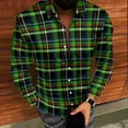 thumbnail image 4 of FDGIU Men's Fall Flannel Shirt - Button Down Plaid, Slim Fit Cozy Long Sleeve Fall Winter Layering Piece with Pocket, 4 of 7