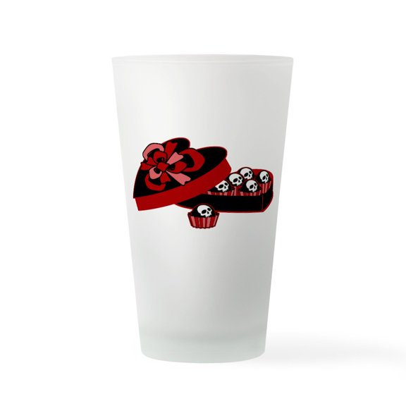 CafePress - Skull Valentine Candy - Pint Glass, Drinking Glass, 16 oz. CafePress