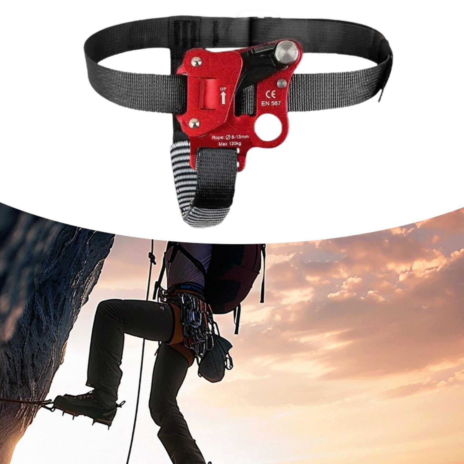 Foot Ascender Rappelling Gear Equipment Compact Aluminum Alloy for Outdoor Climbing Caving Work Engineering Protection