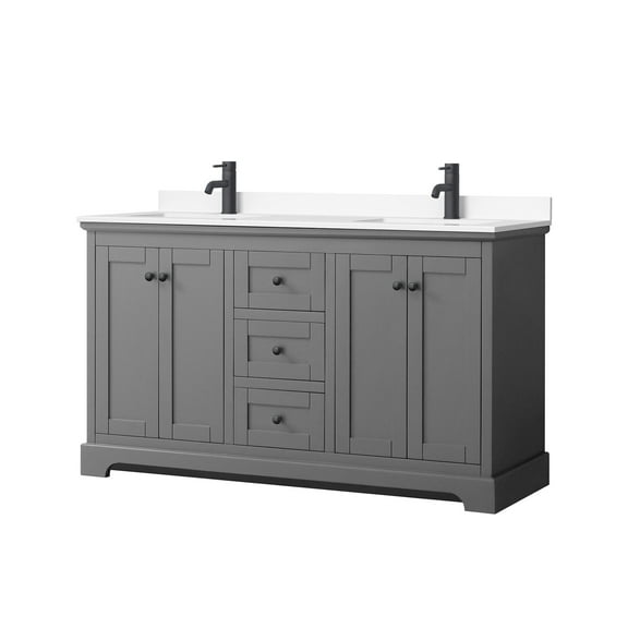 Wyndham Collection Wcv232360d-Vca-Mxx Avery 60" Free Standing Double Basin Vanity Set -