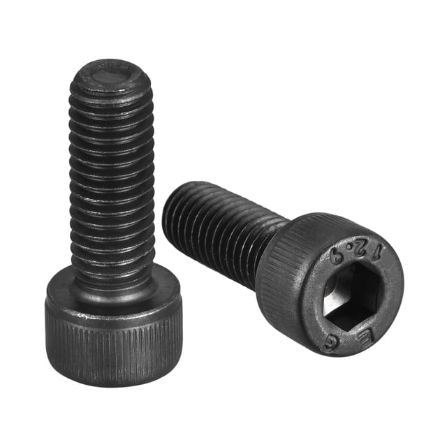 Unique Bargains M8x22mm Socket Head Bolts 12.9 Grade Alloy Steel Cap Screws Fully Thread 10 Pack