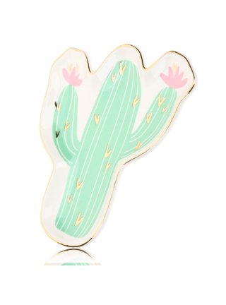  Okuna Outpost Cactus Ring Holder, Jewelry Organizer Dish for  Women (Teal/White with Gold Foil Polka Dots, 5x4 in) : Clothing, Shoes &  Jewelry