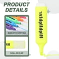 thumbnail image 3 of Uxcell Highlighter Pen, 4 Pack Water Based Broad Tip Writing Marker Pens Cute Pastel Colored Highlighter Studying Supplies for Office Home Daily Use, H5821 Yellow, 3 of 6