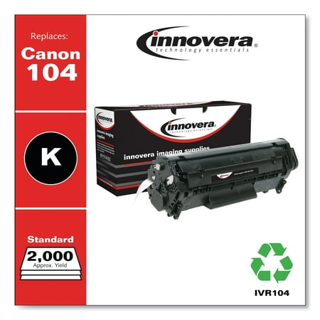 Innovera Remanufactured Black Toner Cartridge, Replacement for Canon 104 (0263B001AA), 2,000 Page-Yield -IVR104