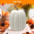 thumbnail image 5 of Clearance Sale | 8.66 Inch Large Plastic Pumpkin for Painting, DIY Craft and Fall Halloween Centerpiece, White, 5 of 9