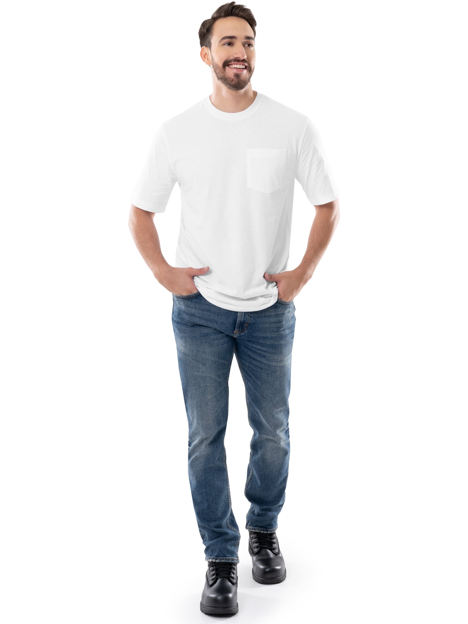 Brahma Men's Short Sleeve Workwear T-Shirt, Size S-4XLT (Men's, Big Men's, and Tall)