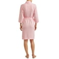 thumbnail image 3 of Lissome Women's and Women's Plus Size Waffle Knit Wrap Robe, 3 of 3