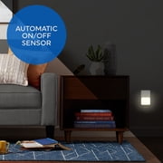 GE LED Night Light with Dual USB Ports, USB-A and USB-C Charging Ports Plug-In Fixture, Automatic On/Off Light Sensor, Warm Candlelight