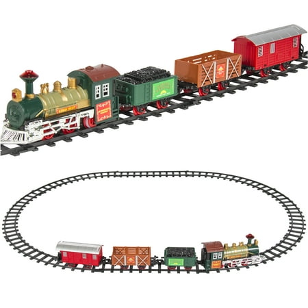 Best Choice Products Kids Classic Electric Railway Train Car Track Play Set Toy w/ Music,
