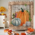 thumbnail image 3 of Thanksgiving Pumpkin Dahlia Shower Curtains for Bathroom, Fall Leaf Waterproof Fabric Shower Curtain for Bathroom Bathtub Decoration, Machine Washable, 72"x72", 3 of 9