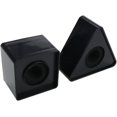 thumbnail image 4 of SHIQI-2Pcs Square and Triangle Microphone Stand,ABS Interview Microphone Logo Mic Microphone Flag Station Logo,Black, 4 of 4