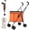 Orange, variant on Dog Strollers, Shopping Cart, Collapsible Folding Utility Wagons Carts Heavy Duty, The Original Patented, 60lbs Capacity, Minimalist for Cats Pets Outdoor Camping Shopping Sports Garden (Khaki)