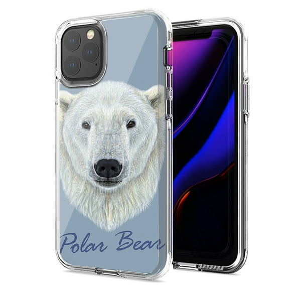 MUNDAZE For Apple iPhone 12/iPhone 12 Pro Polar Bear Design Double Layer Phone Case Cover