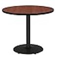 thumbnail image 3 of KFI 30" Piédestal Table Ronde avec Acajou Dessus Rond Base Noire, 3 of 3