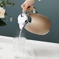 thumbnail image 4 of Temperature Retention Thermal Coffee Carafe, Leak Proof Lid Prevents Accidents, Press Button Technology Enables Effortless Pouring (2.3L, Local Gold), 4 of 6