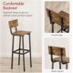 thumbnail image 4 of Juego de 2 taburetes de bar, taburete alto con respaldo y reposapiés, sillas de bar altas, taburete de bar de estilo industrial para comedor, cocina, color café rústico, 4 of 4