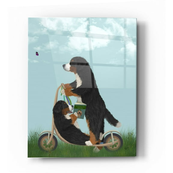 Epic Art 'Bernese Scooter' by Fab Funky Acrylic Glass Wall Art, 24"x36"