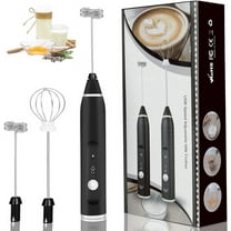 RyhamPaper USB Rechargeable Handheld Electric Coffee Milk Frother Whisk Mixer Egg Beater