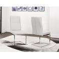 thumbnail image 5 of Opal Light Gray Faux Leather Chrome Cantilever Dining Chairs Set of 2 Sidechairs, 5 of 5