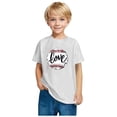 thumbnail image 2 of Économies d'Été! SROBPTY Chemises à Manches Courtes pour Tout-Petits, T-Shirt Imprimé Baseball pour Garçons et Filles, Mode Col Rond Imprimé Manches Courtes Blanc, 4 Ans, 2 of 5