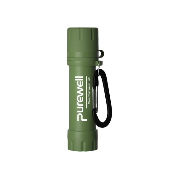 Purewell Personal Water Filtration Straw Emergency Survival Gear Water Purifier for Camping Hiking Climbing Backpacking