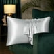 thumbnail image 1 of Funda de almohada de satén para cabello y piel, tamaño estándar, suave, 1 paquete de 20 x 30 pulgadas., 1 of 7
