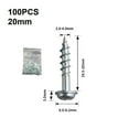 thumbnail image 1 of 100PCS Pocket Hole Screws Coarse Thread Self-Tapping Fasteners for Woodworking, 1 of 7
