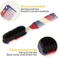 thumbnail image 3 of 2 Pcs Sleek Bun Brush Beard Comb Nylon Wool Can Be Used With All Beard Balms and Oils, 3 of 5
