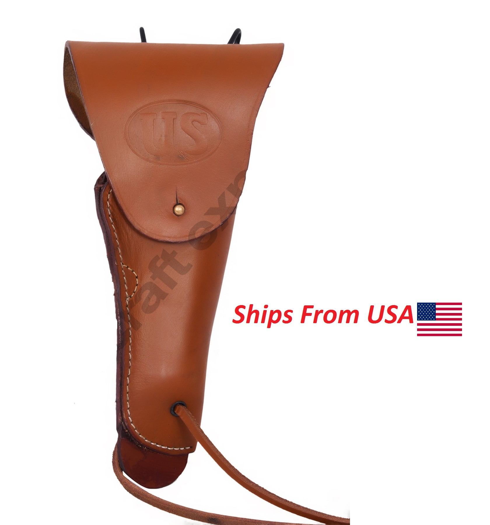 Warcraft Exports TAN Leather Holster compatible with U.S WWII Colt .45 M1911