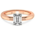 thumbnail image 4 of IGI Certified 5 Carat Emerald Shape Lab Grown Diamond Engagement Ring | 14K Rose Gold |Quinn Solitaire Diamond Ring | FG-VS Quality Friendly Diamonds, 4 of 6
