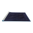 thumbnail image 2 of Ahgly Company Machine Washable Indoor Square Southwestern Blue Country Area Rugs, 4' Square, 2 of 4