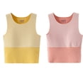 thumbnail image 1 of Plebaso 2 Pack Débardeurs en Coton pour Enfants Tout-Petits Garçons Filles Col Rond Sans Manches Rayé, 1 of 7
