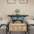 thumbnail image 5 of 5-Piece Dining Set with Storage Shelf, Modern Kitchen Table & 4 Boucle Chairs for Small Spaces, 5 of 5